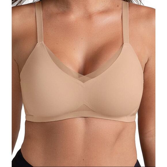 Honeylove CrossOver Wireless Bra Womens Size 2X / 42 C/D Color Sand - Picture 3 of 9
